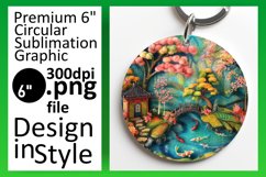 Artistic 3D Summer Round Design Sublimation Product Image 1