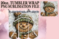 Gingerbread Man Tumbler Wrap for Winter 20oz Sublimation Product Image 1