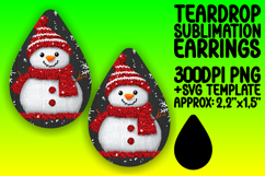Gorgeous Teardrop Design for DIY Projects , Snowman Product Image 1