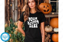 Black women Tshirt Mockup, Halloween tshirt mockup Product Image 1
