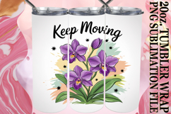 Joyful Inspirations 20oz tumbler wrap, Flowers Quote Product Image 1
