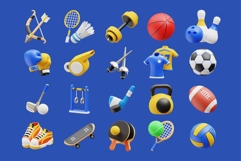 Sporty 3D Graphic Elements Pack Product Image 2