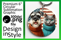 Playful Circle Design Coaster PNG , Dog and cat Product Image 1