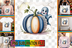 VIBRANT TOTE BAG Design Ideas PNG, Pumpkin Watercolor Product Image 1