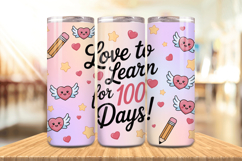 100 Days Of School Tumbler wrap, Teacher Day 20oz Tumbler Product Image 1