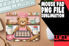 BLISSFUL DESK PAD ARTISTIC PNG, Cute Bear Product Image 1