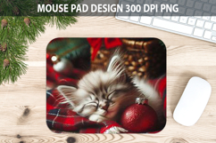 Christmas Cute Cat Mouse Pad Sublimation - Animal PNG Design Product Image 1