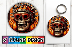 Sweet Circle Car Coaster Design, Skull Product Image 1
