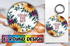 Luminous Round Ornaments Sublimation, Flower Quote Product Image 1