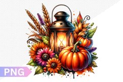 Autumn Harvest Pumpkin Sublimation - Pumpkin Clipart Design Product Image 1