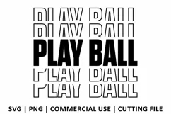 Play Ball SVG | Stacked SVG Product Image 2