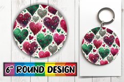 Playful Ornaments Circle Sublimation, Heart Product Image 1
