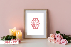 Valentine Candle Frame PSD JPEG Mockup Product Image 1