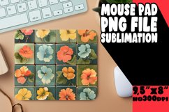 Tropical Flower Bliss Sublimation Mouse Pad Design PNG Product Image 1
