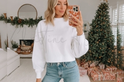 White Christmas Sweatshirt Mockup Product Image 3