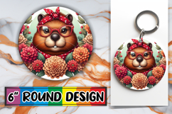 Radiant Circle Coaster Sublimation, Cute Animals Product Image 1