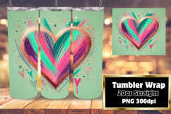 20oz Sublimation Gift Template , Heart Product Image 1