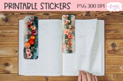 Vintage floral bookmark, junk journal scrapbook bookmark Product Image 3