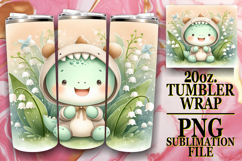 ENCHANTING VIBES 20oz TUMBLER WRAP, Cute Dino Product Image 1