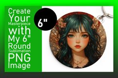 Charming Keychain Round Design PNG , Fairy Product Image 1
