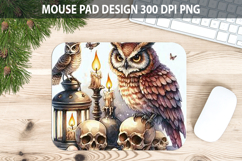 Watercolor Owl Mouse Pad Sublimation - Animal PNG Product Image 1