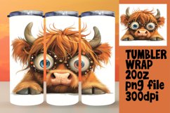 Peekaboo Cow Tumbler Wrap - Farm Animal Sublimation Product Image 1