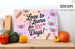 100 days of school Cutting Board PNG Design, Teacher PNG Product Image 1