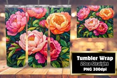 Floral Oil Painting Wrap for Tumbler Design Product Image 1