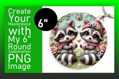 Whimsical Round Design Keychain Template , Sweet Animals Product Image 1