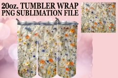 15x Watercolor Flower Field Tumbler Wrap Bundle 20oz PNG Product Image 7