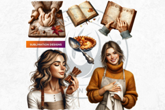 Autumn Bakery Clipart PNG Set, Cozy Fall Baking &amp; Kitchen Product Image 5