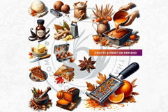 Autumn Bakery Clipart PNG Set, Cozy Fall Baking &amp; Kitchen Product Image 6