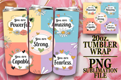 Cozy Sunsets 20oz tumbler wrap, Quote Product Image 1