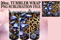 Vibrant Hearts 20oz tumbler wrap, Leopard Prints Product Image 1