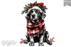 Christmas Dog Clipart Design - High Quality 300 Dpi Product Image 1