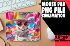 Festive Snowman Sublimation Mouse Pad - Winter Magic Product Image 1