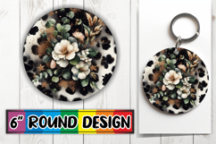 Radiant Circle Car Coasters, Leopard Prints Product Image 1