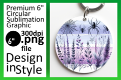 Chic Round Design Keychain PNG , Halloween Product Image 1