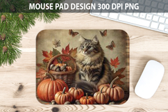 Cat Mouse pad Sublimation - Thanksgiving PNG Design Product Image 1