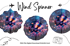 Butterfly Flower Wind Spinner Template Butterfly Sublimation Product Image 1