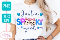 Just a spooky girl shirt PNG, Halloween shirt PNG Product Image 2