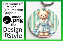 Beautiful Circle PNG for Sublimation , Teddy Bear Product Image 1
