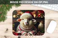 Christmas Cute Lamb Pad Sublimation - Animal PNG Design Product Image 1