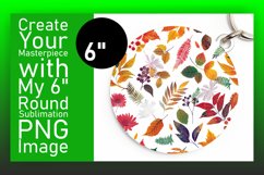 Autumn Leaves Round Design Pattern Keychain Product Image 1