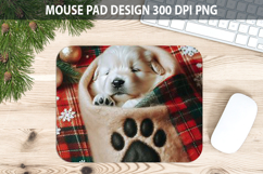 Christmas Dog Paw Mouse Pad Sublimation - Animal PNG Design Product Image 1