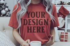 Red Christmas Comfort Colors 1717 Mockups, CC 1717 m Product Image 1
