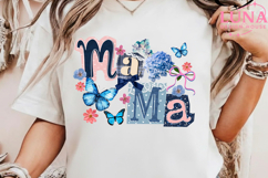 Floral Mama Png, Trendy Mom png, Mother Png, Cool Mama Png Product Image 3