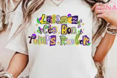 Laissez Les Bon Temps Rouler Png, Mardi Gras Bow Product Image 3