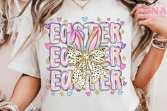 Happy Easter PNG, Glitter Easter Bunny Coquette PNG Product Image 5