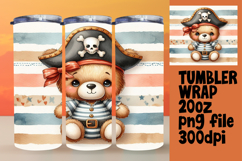 20oz Sublimation Tumbler Wrap , Teddy Bear Product Image 1